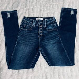 KanCan Dark Blue Straight Leg Jeans